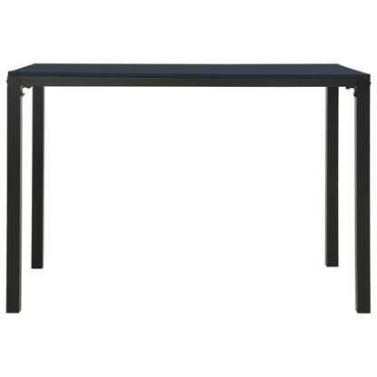 vidaXL Garden Dining Set | Black | Steel, Wood Plastic Composites | Medium