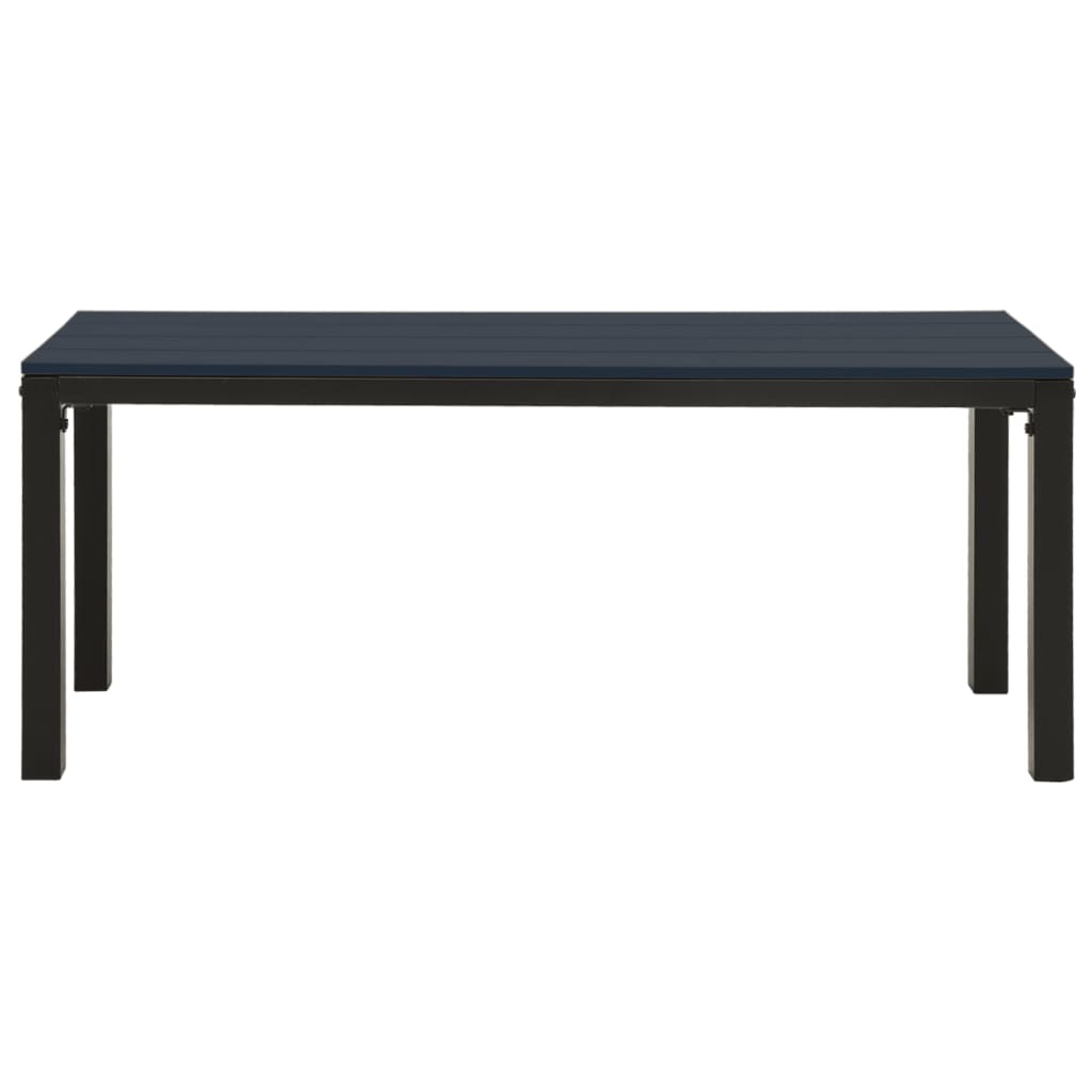vidaXL Garden Dining Set | Black | Steel, Wood Plastic Composites | Medium