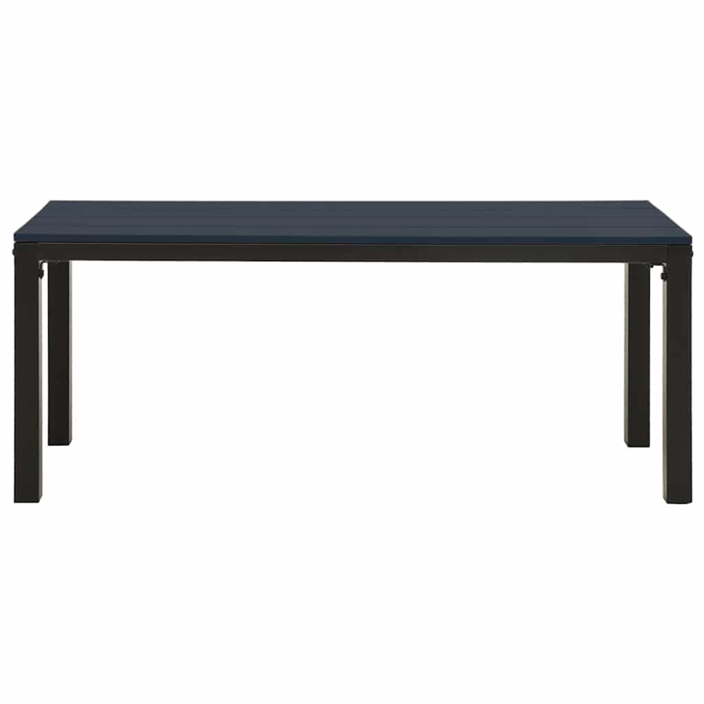 vidaXL 3 Piece Garden Dining Set Steel and WPC Black