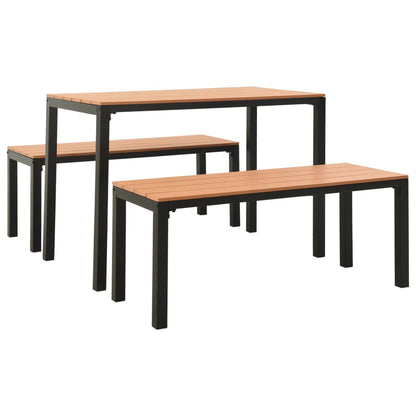 vidaXL Garden Dining Set | Brown and Black