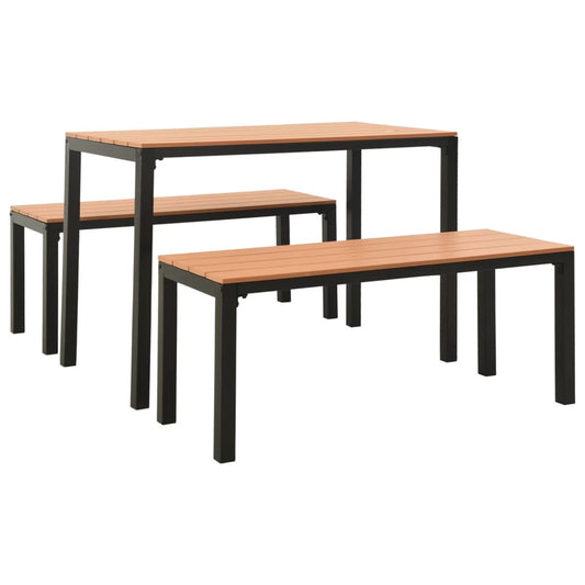 vidaXL Garden Dining Set | Brown and Black