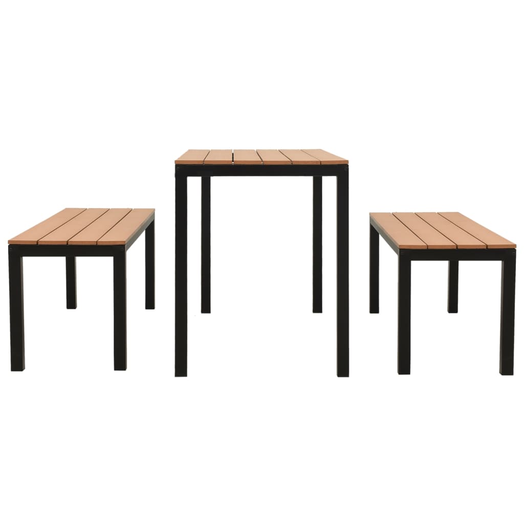 vidaXL Garden Dining Set | Brown and Black