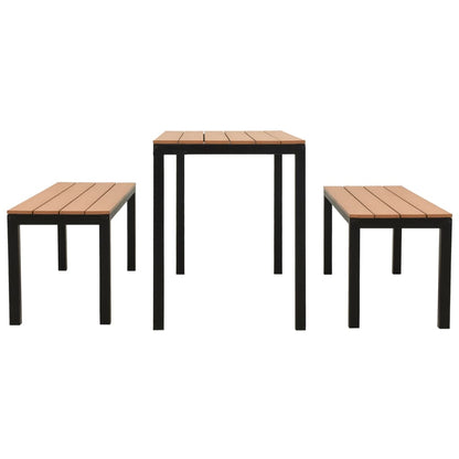 vidaXL Garden Dining Set | Brown and Black