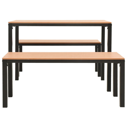 vidaXL Garden Dining Set | Brown and Black