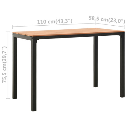 vidaXL Garden Dining Set | Brown and Black