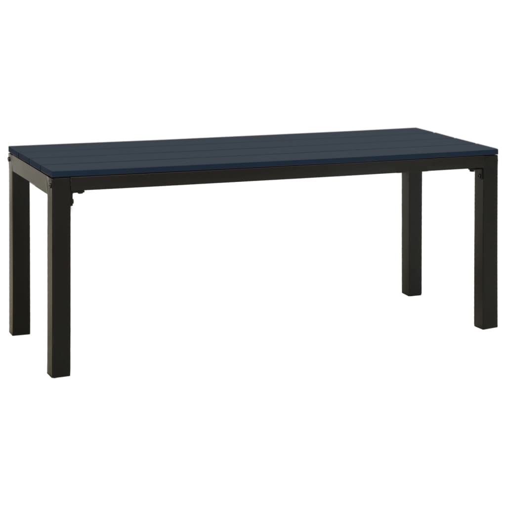 vidaXL Garden Bench | Black | Steel | Garden Bench | Rectangular | Vintage