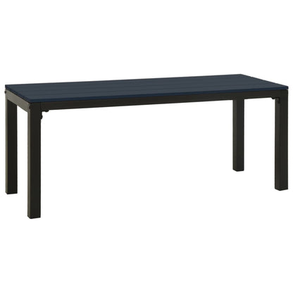vidaXL Garden Bench | Black | Steel | Garden Bench | Rectangular | Vintage