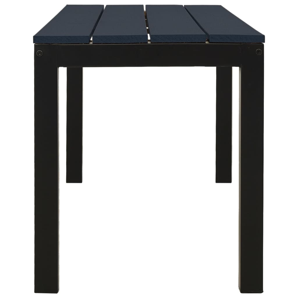 vidaXL Garden Bench | Black | Steel | Garden Bench | Rectangular | Vintage