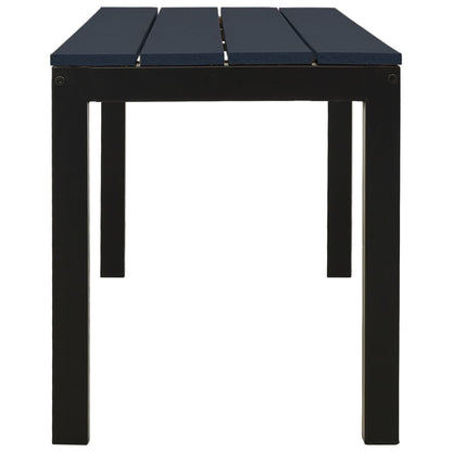 vidaXL Garden Bench | Black | Steel | Garden Bench | Rectangular | Vintage