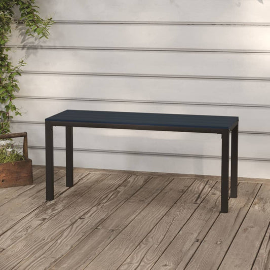 vidaXL Garden Bench | Black | Steel | Garden Bench | Rectangular | Vintage