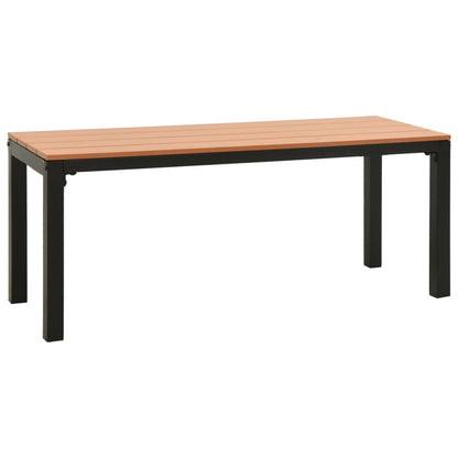 vidaXL Garden Bench | Brown and Black | Steel | Medium |  Durable