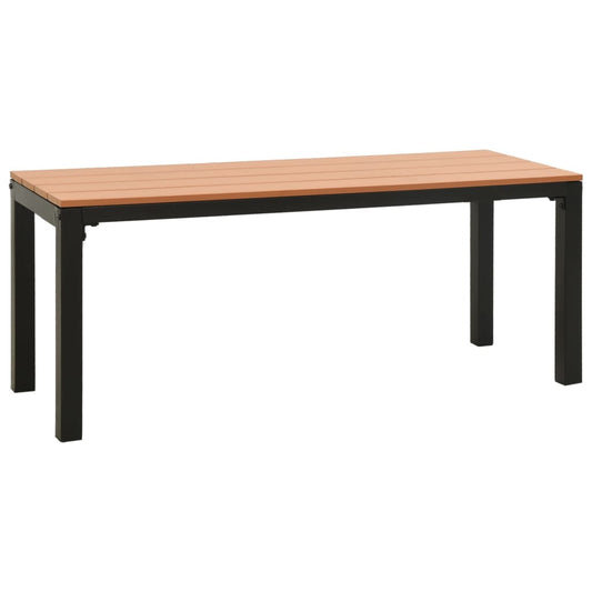 vidaXL Garden Bench | Brown and Black | Steel | Medium |  Durable