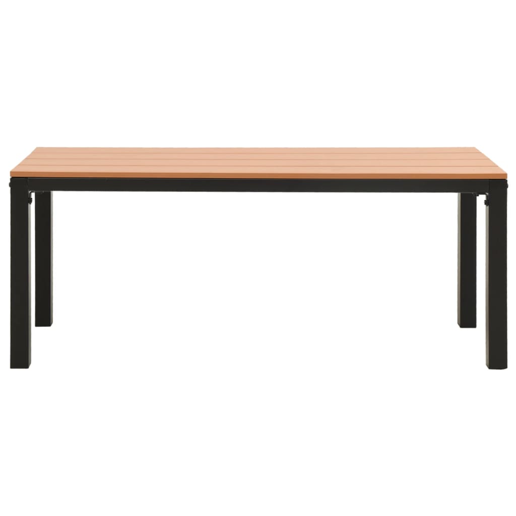 vidaXL Garden Bench | Brown and Black | Steel | Medium |  Durable