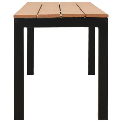vidaXL Garden Bench | Brown and Black | Steel | Medium |  Durable