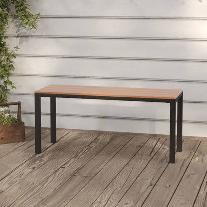 vidaXL Garden Bench | Brown and Black | Steel | Medium |  Durable