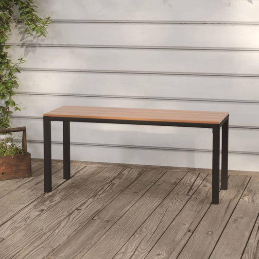 vidaXL Garden Bench | Brown and Black | Steel | Medium |  Durable