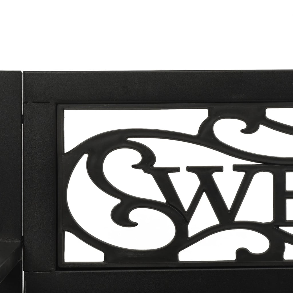 vidaXL Garden Swing Bench | Black | Steel, Plastic | Medium | Hanging mount