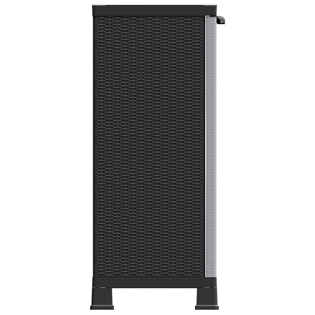 vidaXL Plastic Cabinet 68x39x92 cm Rattan Design