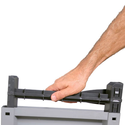 vidaXL Plastic Cabinet 68x39x92 cm Rattan Design