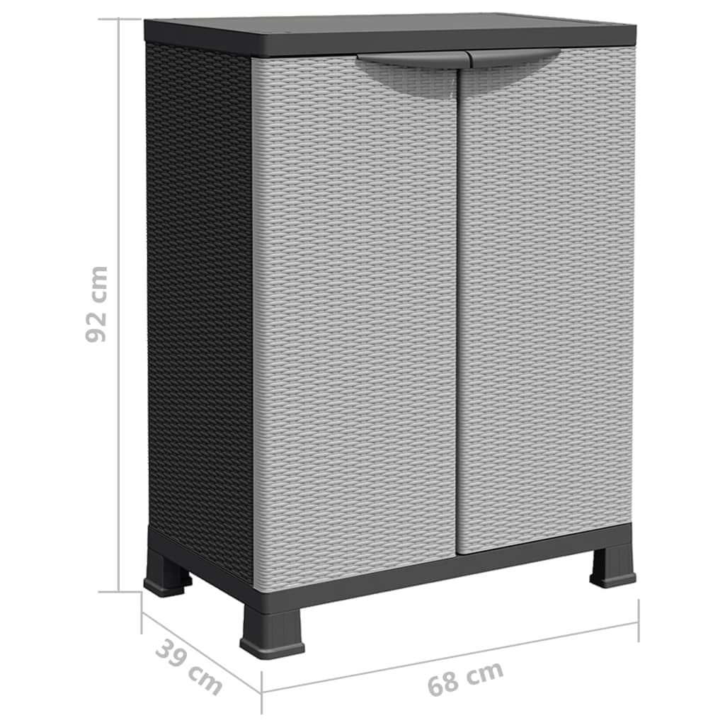 vidaXL Plastic Cabinet 68x39x92 cm Rattan Design