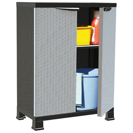 vidaXL Plastic Cabinet 68x39x92 cm Rattan Design