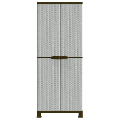 vidaXL Plastic Cabinet 68x39x171.5 cm Rattan Design