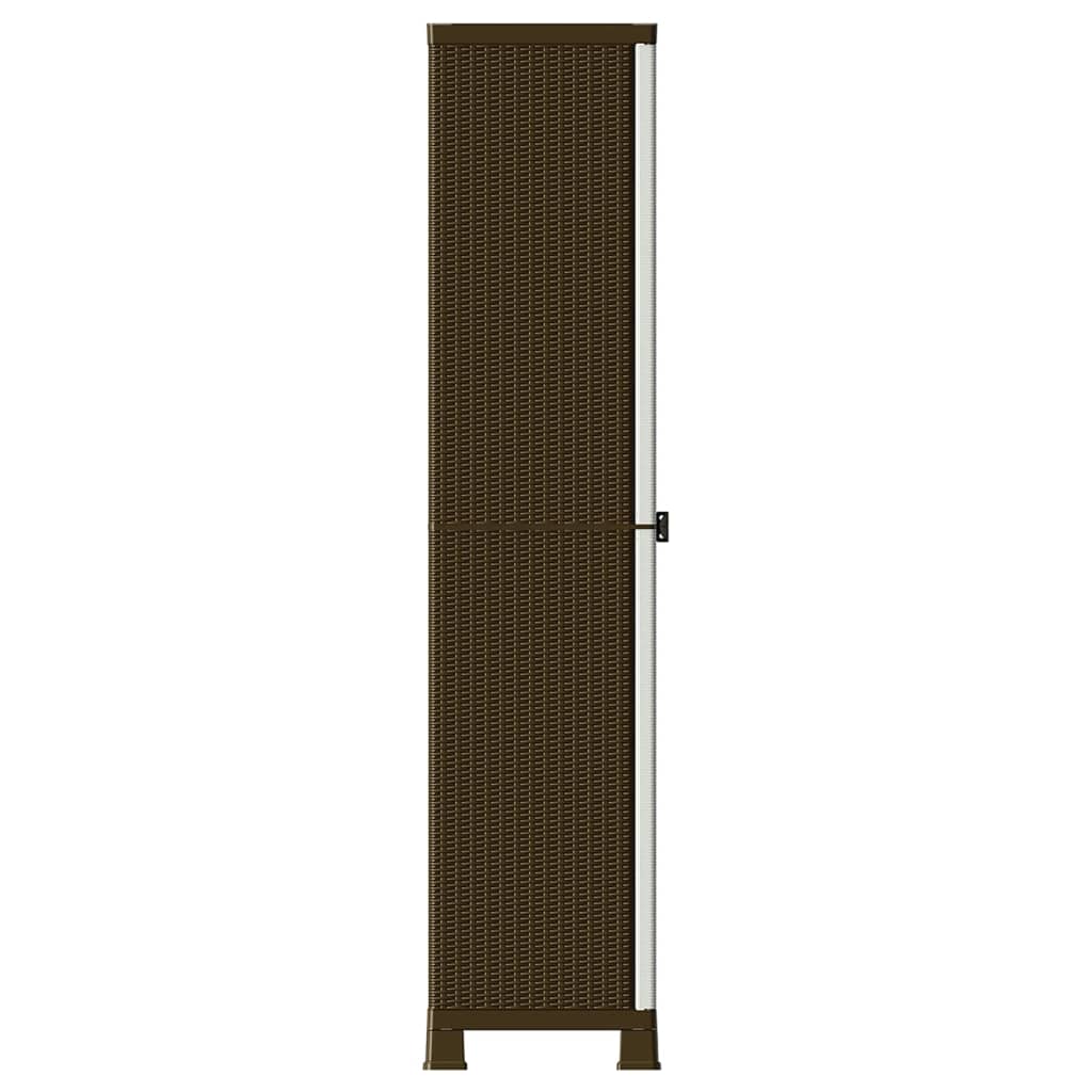 vidaXL Plastic Cabinet 68x39x171.5 cm Rattan Design