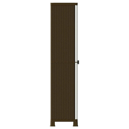 vidaXL Plastic Cabinet 68x39x171.5 cm Rattan Design