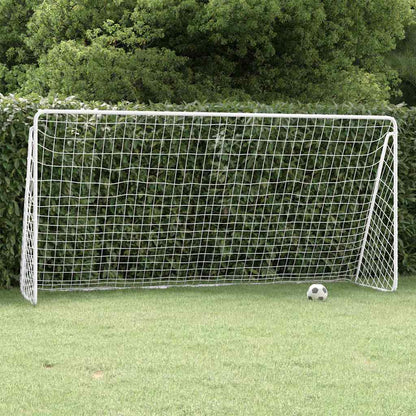 93371 vidaXL Football Goal with Net White 366x122x182 cm Steel
