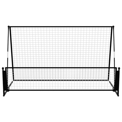 93373 vidaXL 2 in 1 Soccer Rebounder Football Goal 202x104x120 cm Steel