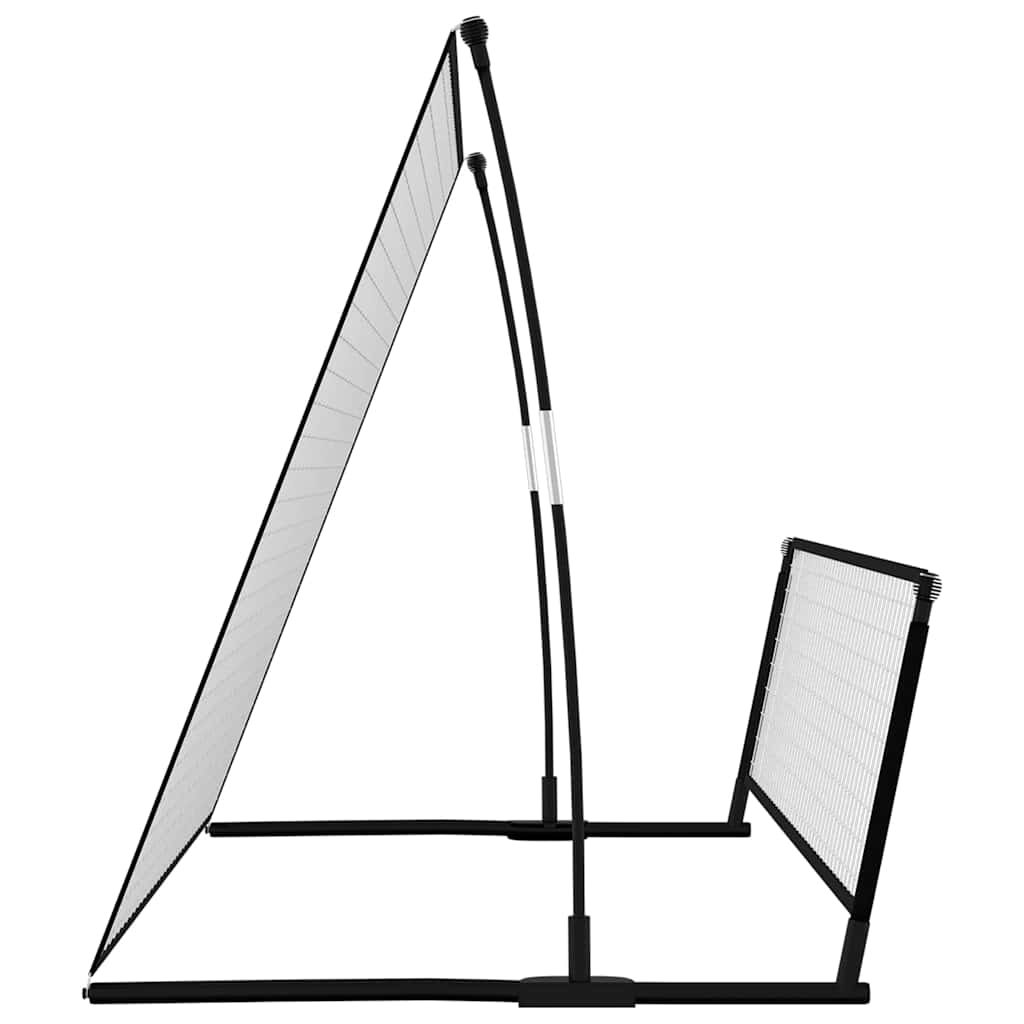 93373 vidaXL 2 in 1 Soccer Rebounder Football Goal 202x104x120 cm Steel
