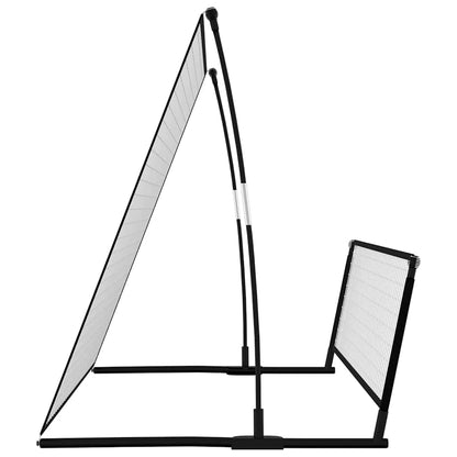 93373 vidaXL 2 in 1 Soccer Rebounder Football Goal 202x104x120 cm Steel