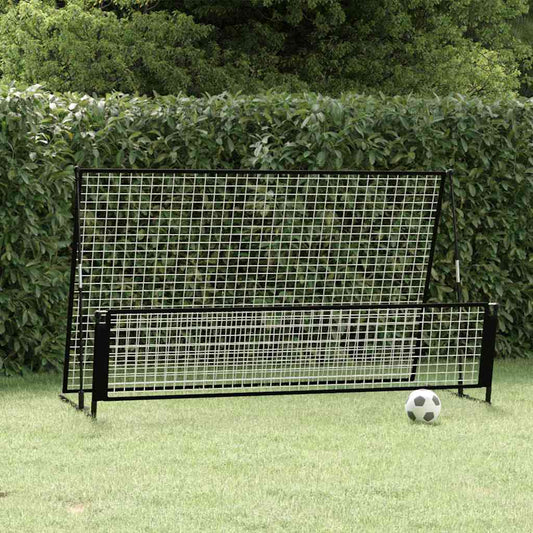 vidaXL 2 in 1 Soccer Rebounder Football Goal 202x104x120 cm Steel