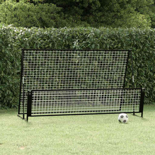 93373 vidaXL 2 in 1 Soccer Rebounder Football Goal 202x104x120 cm Steel