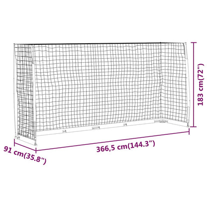 93375 vidaXL Soccer Goal 366,5x91x183 cm Steel