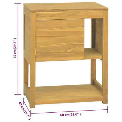 vidaXL Bathroom Cabinet 60x40x75 cm Solid Wood Teak