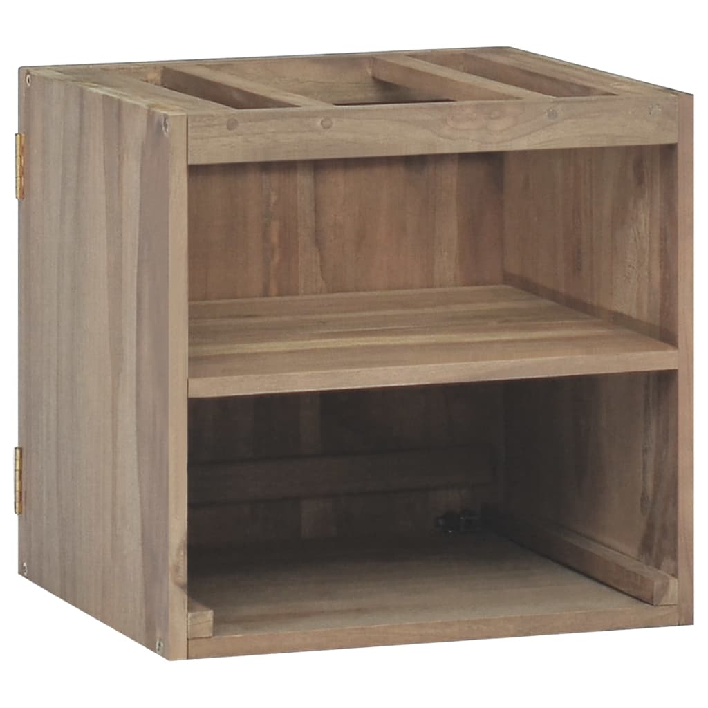 vidaXL Wall-mounted Bathroom Cabinet 46x25.5x40 cm Solid Wood Teak