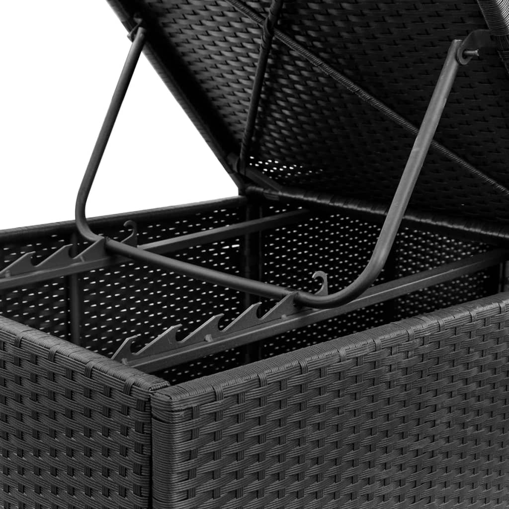 vidaXL Sun Lounger | Black and Cream White