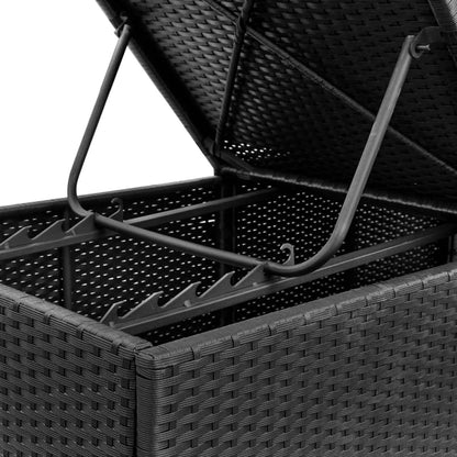 vidaXL Sun Lounger | Black and Cream White