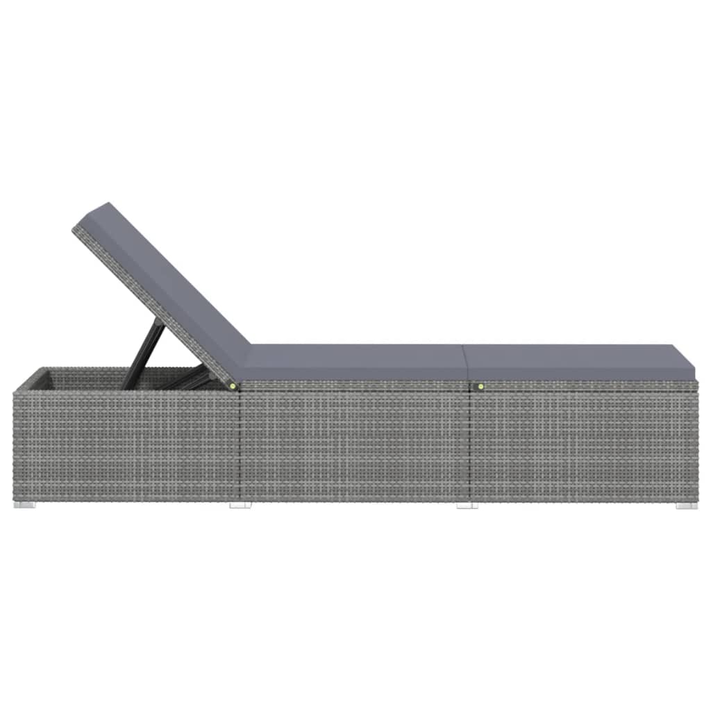 vidaXL Sun Lounger | Grey