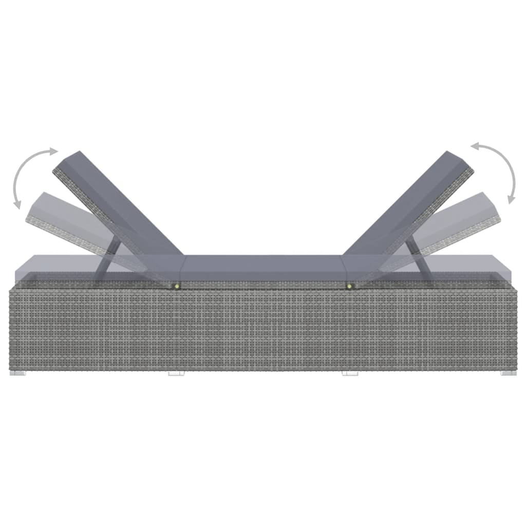 vidaXL Sun Lounger | Grey