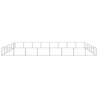 vidaXL Dog Kennel Silver 48 m² Steel