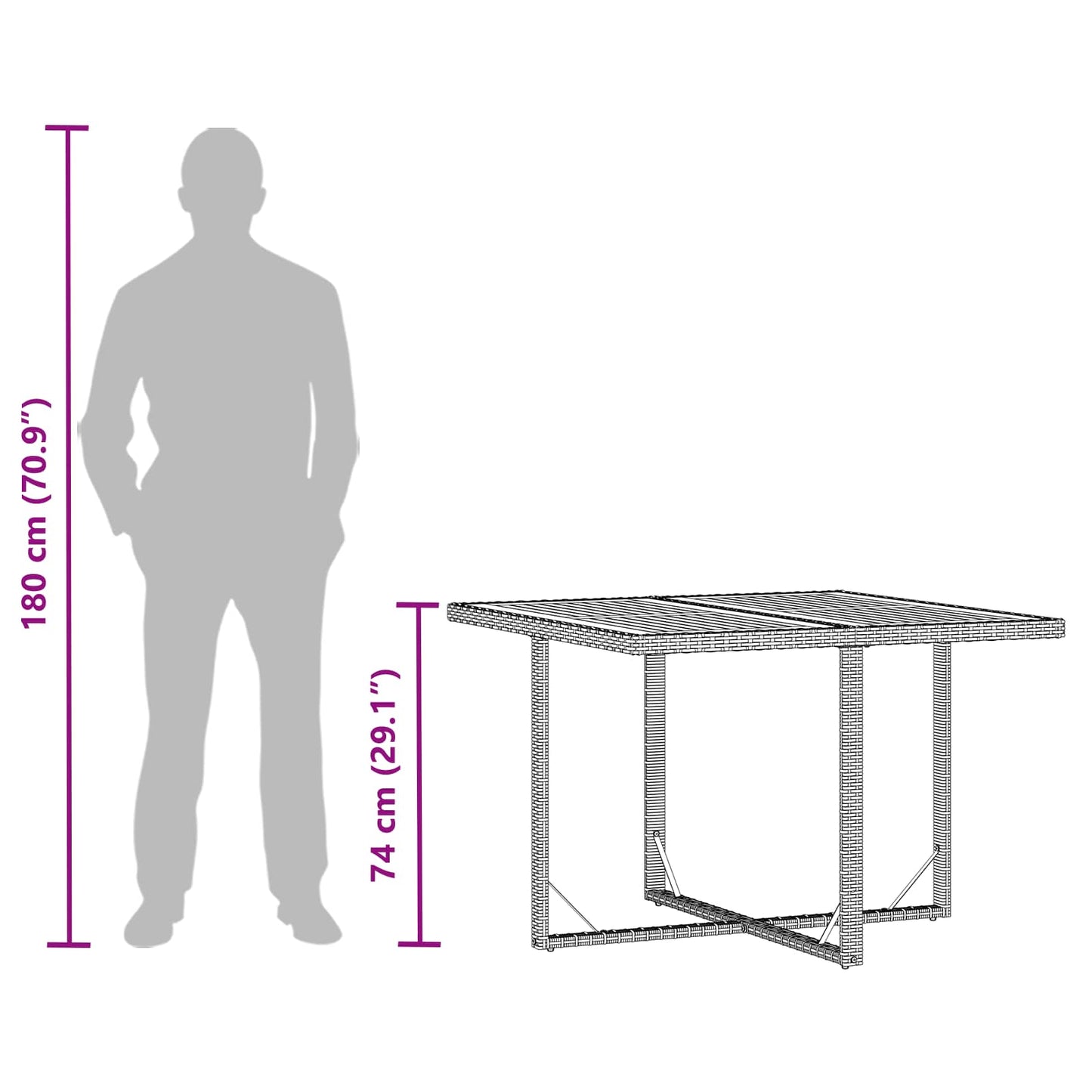 vidaXL Garden Table