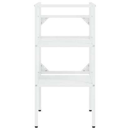 338484 vidaXL Bathroom Washbasin Frame White 40x38x83 cm Iron