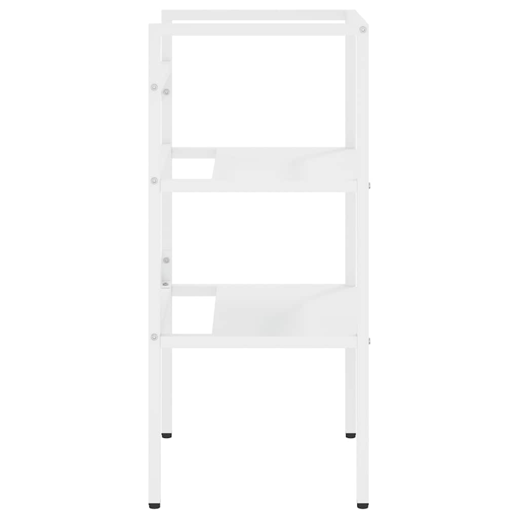vidaXL Bathroom Washbasin Frame White 40x38x83 cm Iron