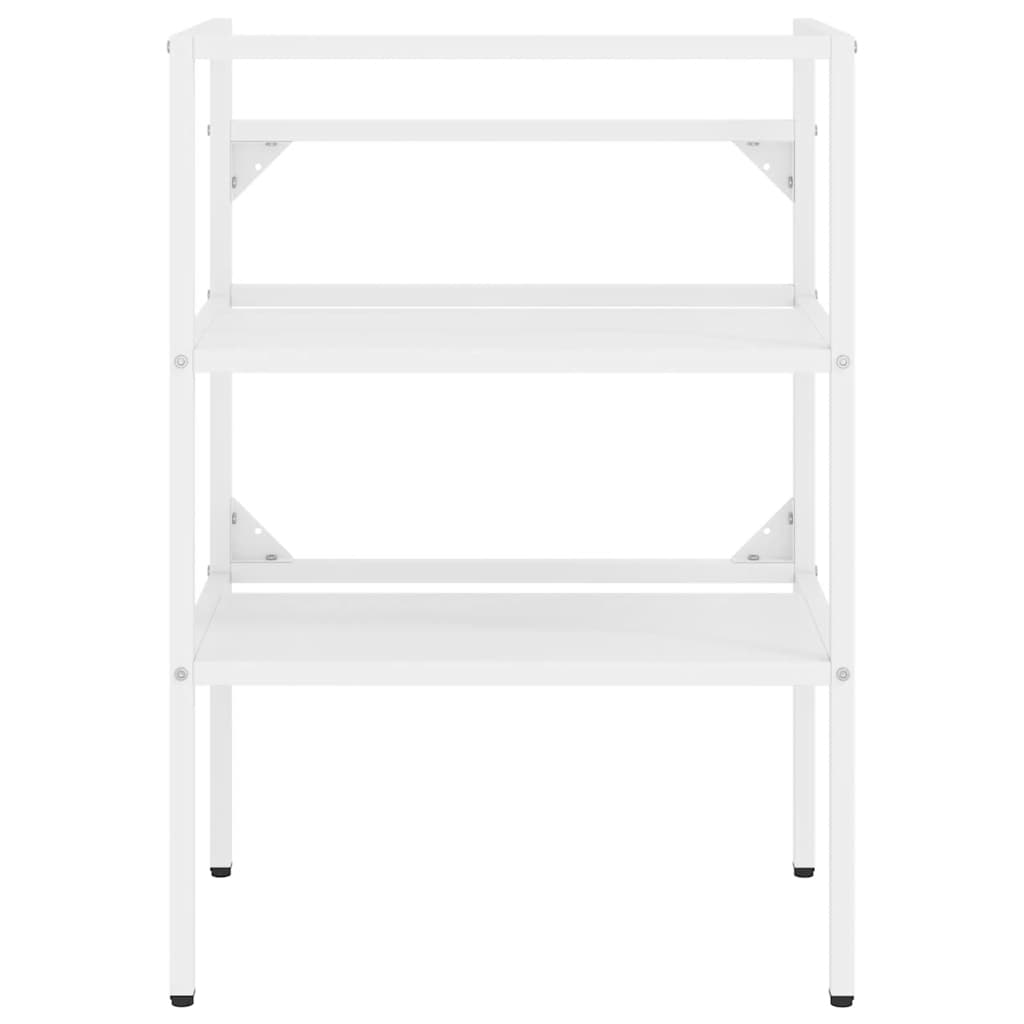 vidaXL Bathroom Washbasin Frame White 59x38x83 cm Iron