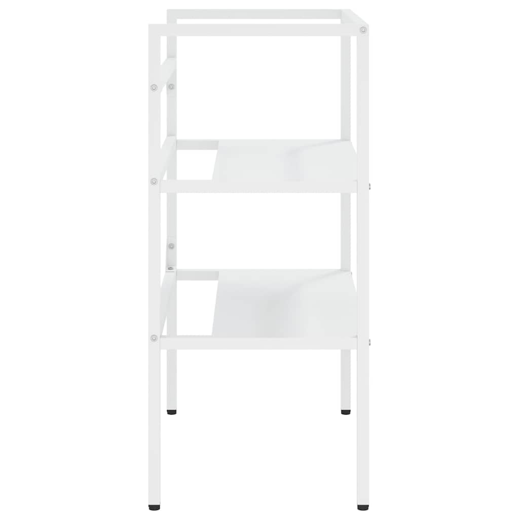 338485 vidaXL Bathroom Washbasin Frame White 59x38x83 cm Iron