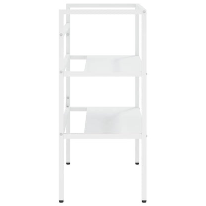 338485 vidaXL Bathroom Washbasin Frame White 59x38x83 cm Iron