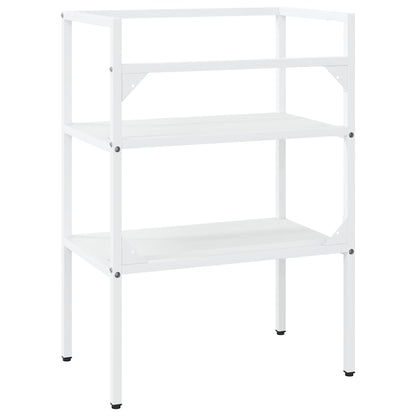 338485 vidaXL Bathroom Washbasin Frame White 59x38x83 cm Iron