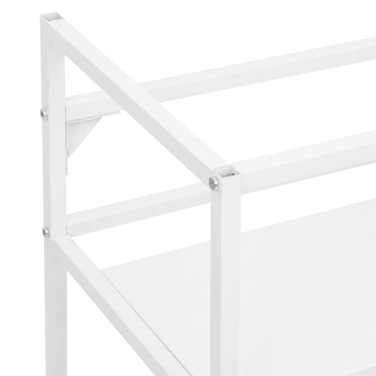 338485 vidaXL Bathroom Washbasin Frame White 59x38x83 cm Iron
